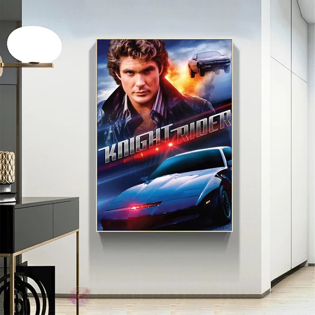 Knight Rider TV-Serie Leinwandgemälde Ruicai Retro Wandkunst in Mehrfarbig - Bild 1