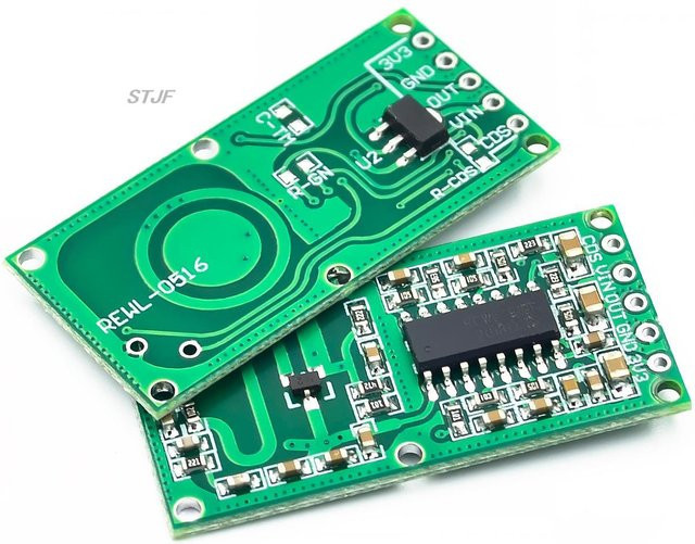 STJF RCWL-0516 Mikrowellen-Radar-Sensor Modul zur Bewegungserkennung, 5er-Set, Grün - Bild 1