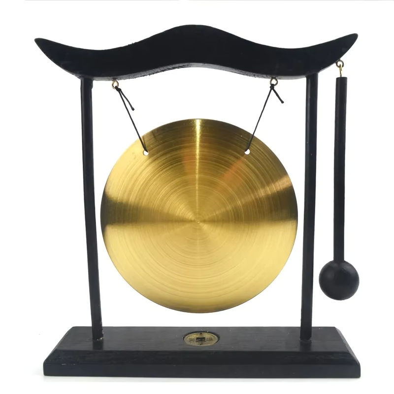 MINIDEAL Feng Shui Messing Gong in Gold als runde Desktop Zen Kunst Dekoration für dein Wohnzimmer - Bild 5