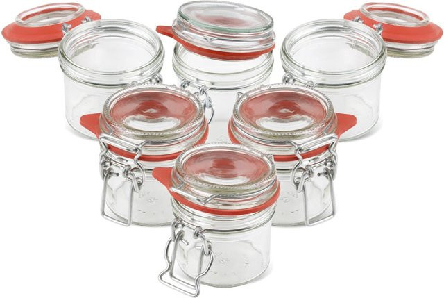 Dr. Oetker Set Einmachgläser mit Bügelverschluss, 6-teilig, transparent, 135 ml - Bild 1