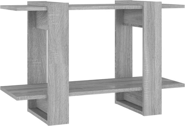 vidaXL Bücherregal und Raumteiler in Grau Sonoma, B/T/H: 80 x 30 x 51 cm - Bild 1
