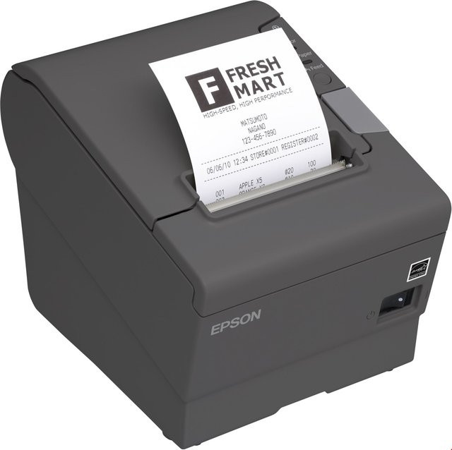 Epson TM-T88V (042) Thermobondrucker in Dunkelgrau mit USB-Anschluss - Bild 1