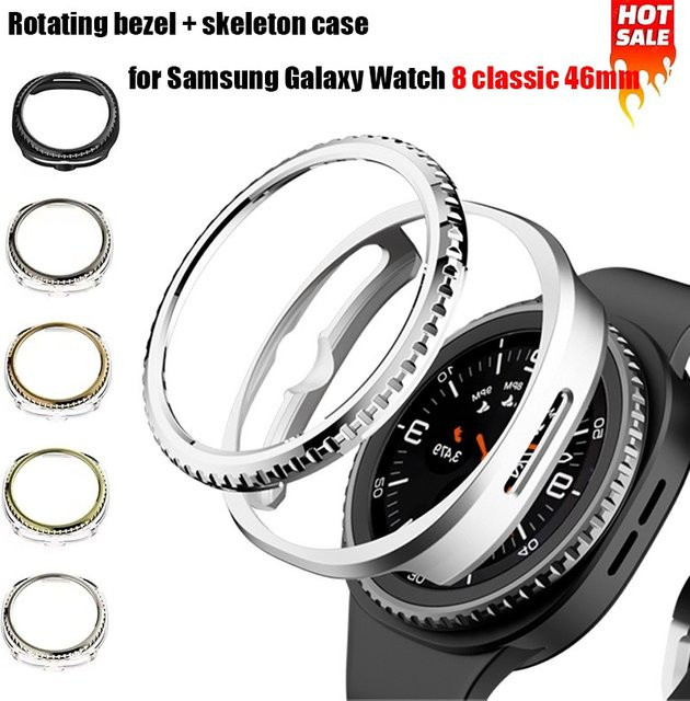 CAOWTAN Hülle für Samsung Galaxy Watch 8 Classic 46 mm, PC, Starlight - Bild 1