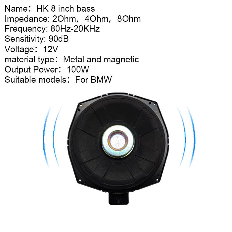 Harman Kardon 8 Zoll Subwoofer Lautsprecher in Schwarz für BMW F20 F22 F23 F25 F10 F11 F30 F11 3GT F47 F45 F46 F39 X1 X3 Serie - Bild 4