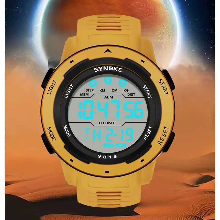Synoke Digitaluhr, Silikon, Schwarz, Herren, wasserdicht - Bild 3