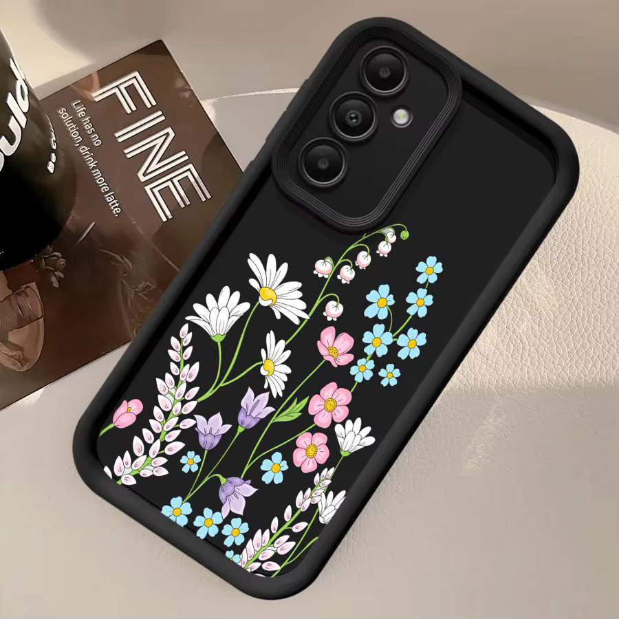 Handyhülle mit Blumenmuster für Samsung Galaxy Android Smartphones (A12, A13, A15, A16, A23, A26, A32, A34, A35, A36, A51, A53, A54, A56, A71, A72, A73) - Bild 2