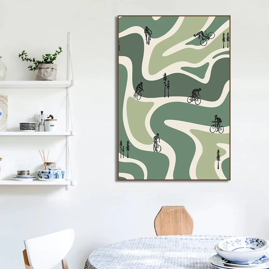 Potdemiel Vintage Fahrrad Poster als minimalistische Leinwand Wandkunst für dein Wohnzimmer - Bild 2
