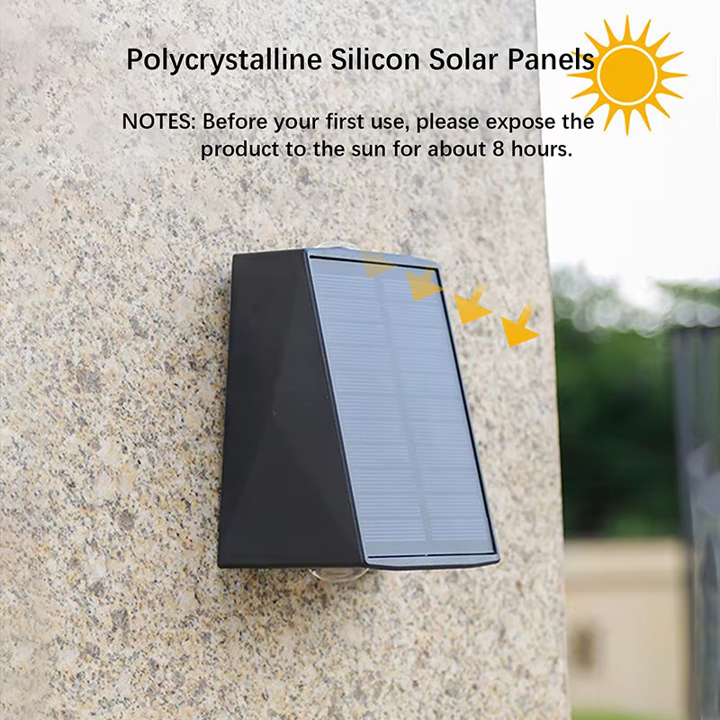 SHENZHITECH Solar-Wandleuchten für Garten und Terrasse in Weiß oder Schwarz mit kühlem weißem Licht - Bild 6