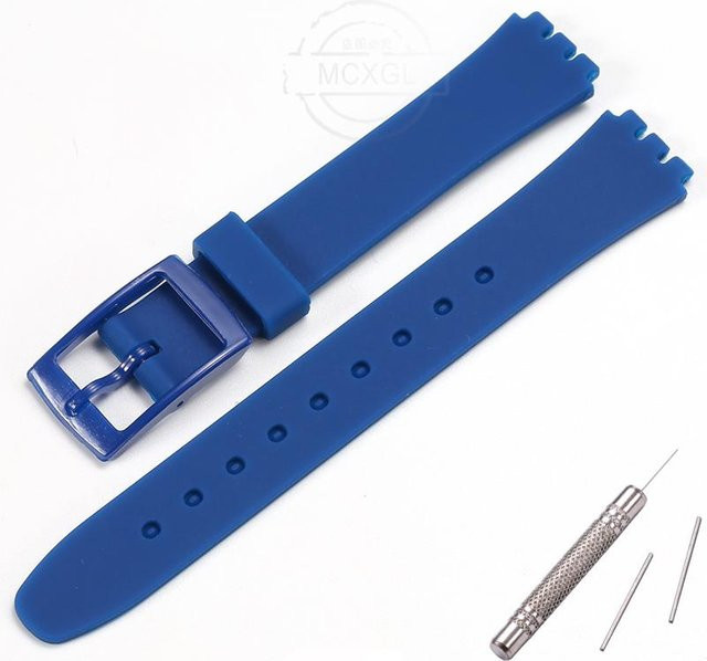 Uhrenarmband Silikon, 12mm, blau, Damen - Bild 1