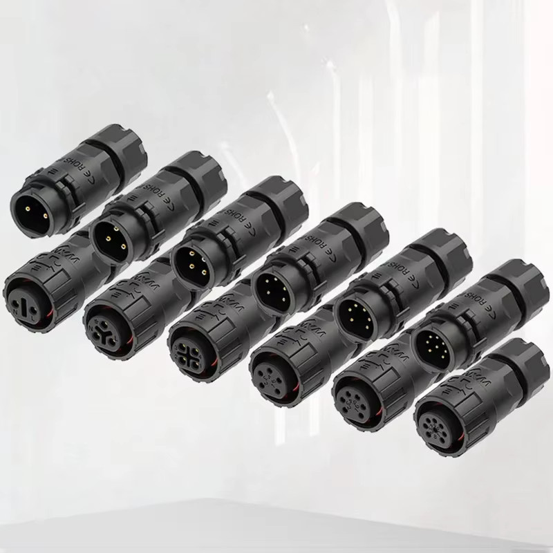 DIVEDEER Wasserdichter selbstsichernder Kabelstecker IP67 in Schwarz, lötfreier Luftfahrtstecker für M20 M16, 10–25 A, für Panel-Montage vorne oder hinten - Bild 4