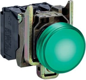 Schneider Electric Leuchtmelder mit LED-Modul XB4BVB3, grün, Metall - Bild 1