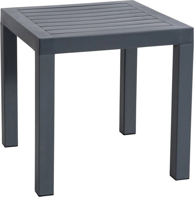 DELUKE Beistelltisch TYRA quadratisch aus Polypropylen in Dunkelgrau, B/T/H: 45 x 45 x 45 cm - Bild 1