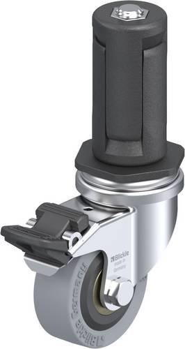 Blickle Lenkrolle LRA-VPA 50K-FI-ER04 mit Feststeller, Rad-Durchmesser: 50 mm, Tragfähigkeit: 40 kg, Farbe: Grau/Schwarz - Bild 1