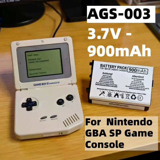 AGS-003 Li-Ionen-Ersatzakku für Nintendo GBA SP Handheld-Spielkonsole in Weiß - Bild 1
