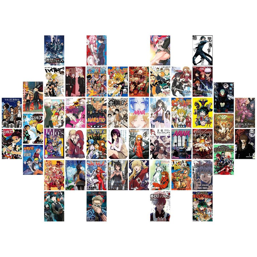50 Stück Anime Manga Panel Wand Collage Kit Sunshine Days in Multicolor zur DIY Kunst Dekoration für dein Wohnzimmer oder Schlafzimmer - Bild 8