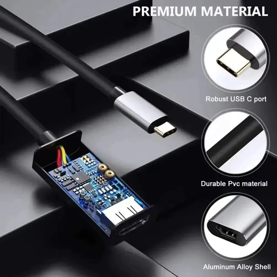 KEBIDU USB-C auf HDMI Adapterkabel für 8K und 4K 60Hz/30Hz zur Verbindung von MacBook, iPad, iPhone und Laptop mit HDTV - Bild 5