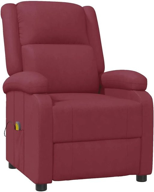 vidaXL Massagesessel in Weinrot aus Kunstleder mit Armlehnen - Bild 1