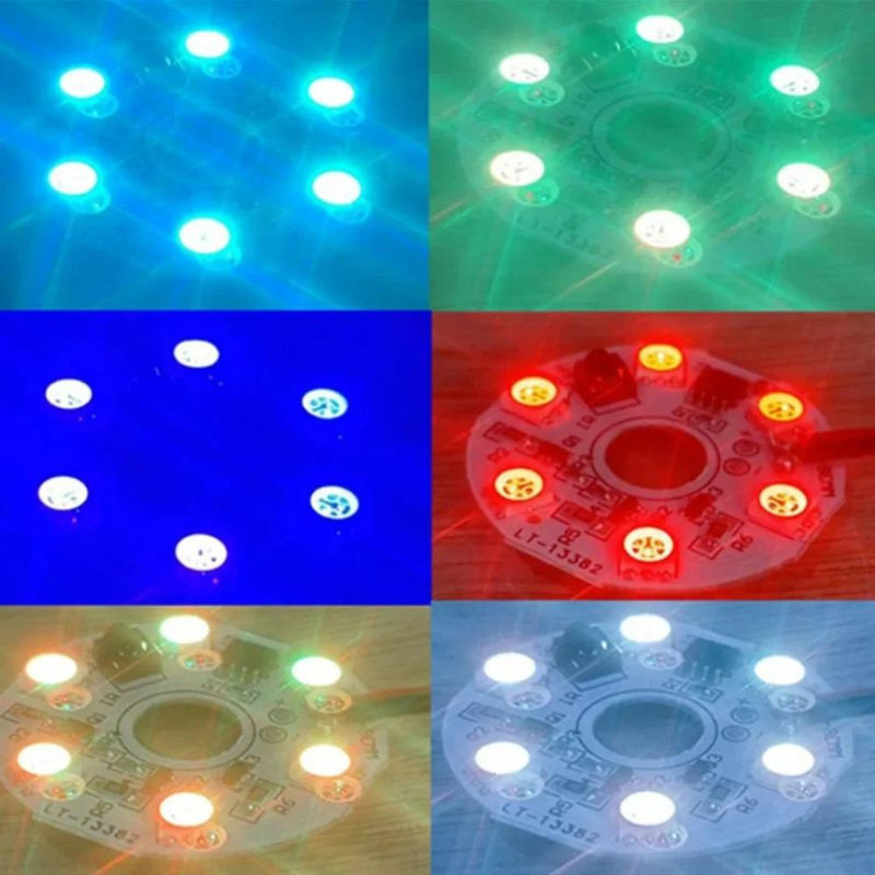 Zhen Qin Global RGB LED-Lampenplatine mit 24-Tasten Drahtlos-Fernbedienung, 3W, 5V Niederspannung, Multicolour, Durchmesser: 23 mm - Bild 6
