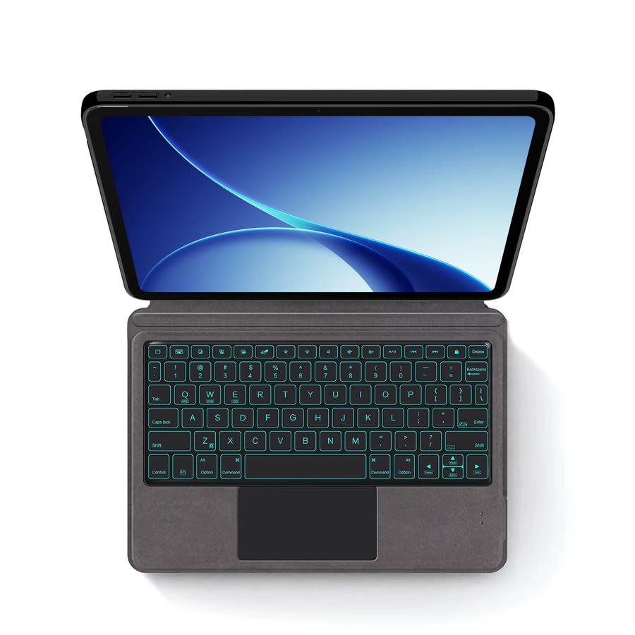 OnePlus Touchpad-Tastatur und Schutzhülle für OnePlus Pad Go 2 12,1 Zoll (2025) und OPPO Pad Air5 12,1 Zoll, Folio mit Hintergrundbeleuchtung, Schwarz - Bild 3