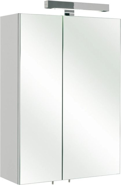 Pelipal Spiegelschrank Quickset 312 in Weiß Glänzend mit LED-Beleuchtung und Steckdose B/H/T: 50 x 70 x 20 cm - Bild 1