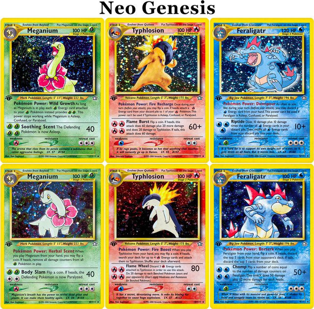 Keeppley Pokémon Neo-Genesis FOIL-SET, Sammelkarte, 18-teiliges Set, englisch - Bild 1