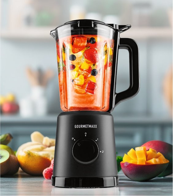 GOURMETmaxx Mixer 500W Schwarz mit Glasbehälter - Bild 1