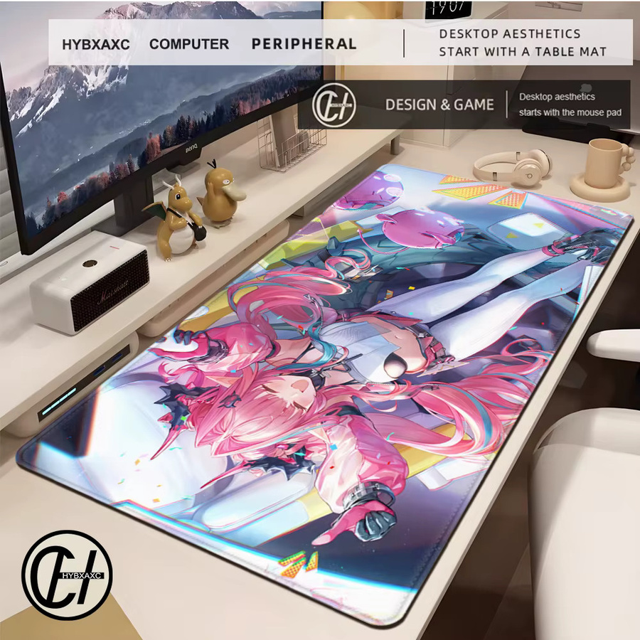 HYBXAXC Game Arknights Endfield Yvonne Mauspad in Multicolour, rutschfeste Schreibtischunterlage aus Gummi für Gamer und Büro - Bild 2