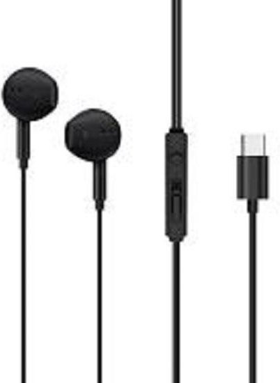 OZZZO In-Ear Kopfhörer mit Mikrofon Schwarz mit USB-C und 3,5 mm Klinke für Smartphone und Tablet - Bild 1