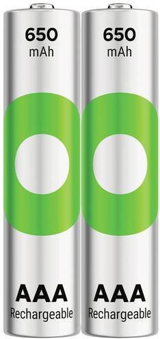 GP ReCyko Micro AAA NiMH Akku 650 mAh 1.2 V, 2 Stück, Multicolor - Bild 1