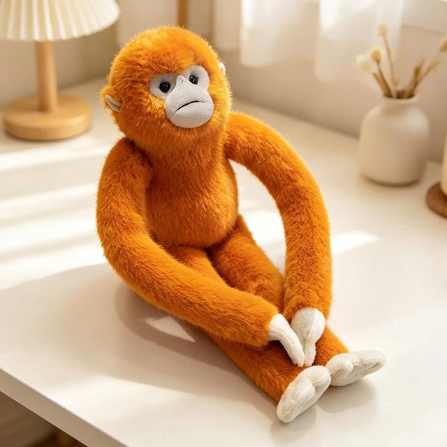 Yiran toy Goldener Affe Puppe Plüschtier, ab 14 Jahren - Bild 1