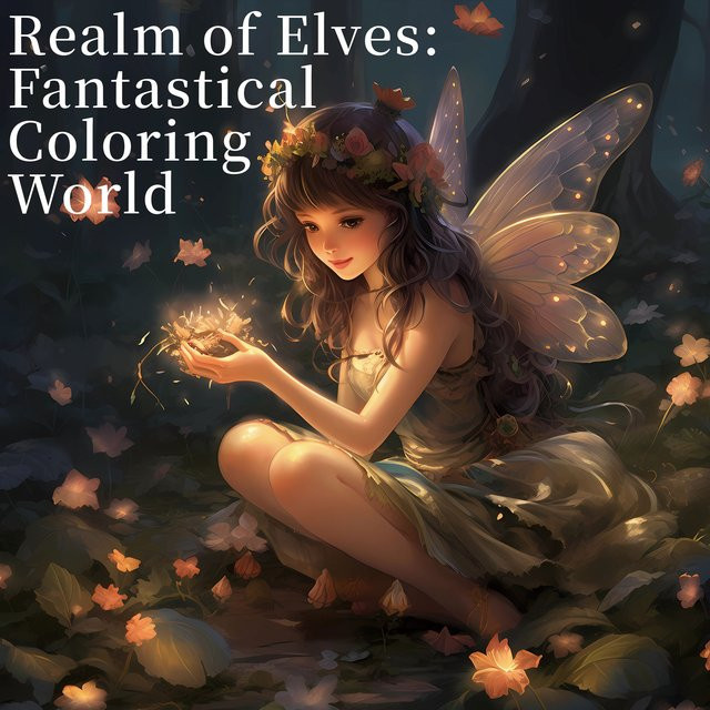 Realm of Elves Kunst Malbuch mit 20 Seiten für Erwachsene in Multicolour - Bild 1