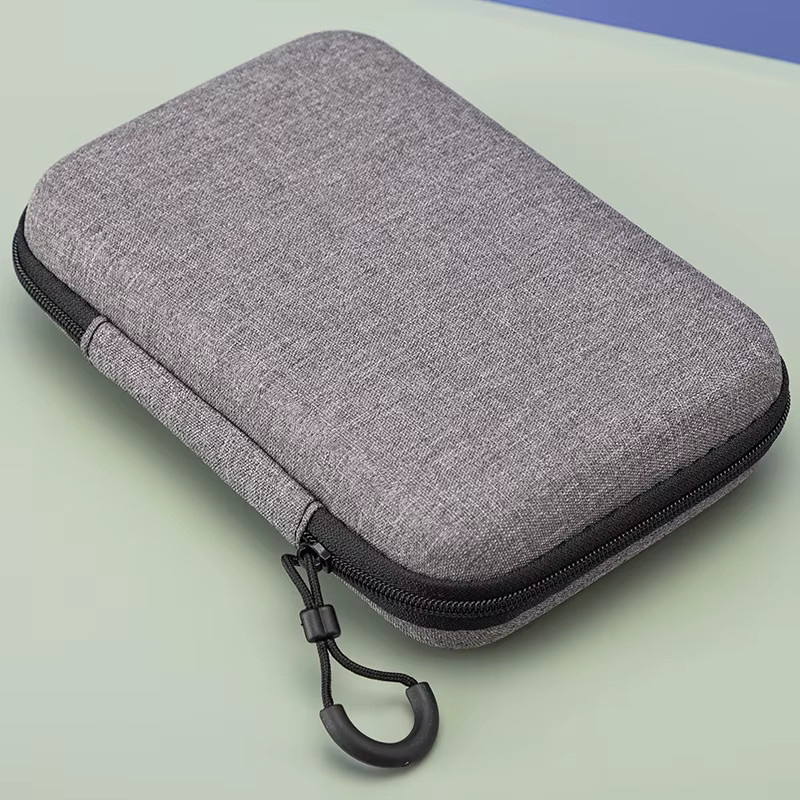 BOYHOM Spiel-Aufbewahrungstasche für R36HPROMAX mit Schutzfolien aus gehärtetem Glas, tragbare Retro-Schutztasche mit Reißverschluss in Grau und Transparent - Bild 4