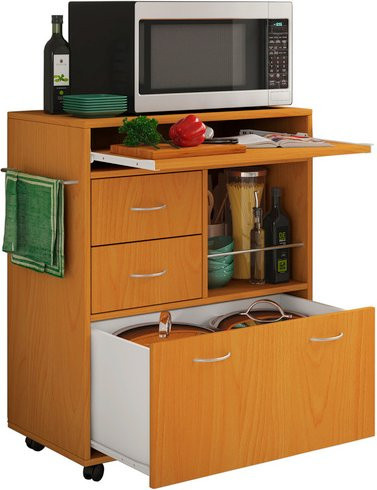 VCM Küchenwagen Kicha in Buche Braun mit Schubladen und Ablage, B/T/H: 70 x 40 x 86 cm - Bild 1