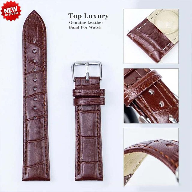 FancyWrist Uhrenarmband Leder, Stahl-Dornschließe, Unisex - Bild 1