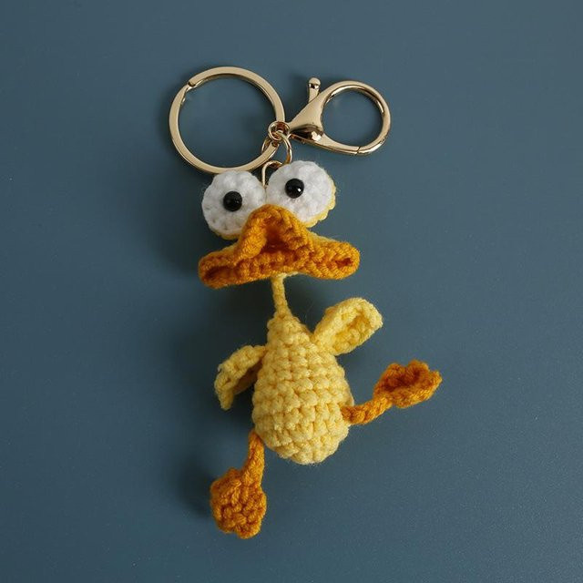 Schlüsselanhänger Ente, Häkeln, Schwarz, Unisex - Bild 1