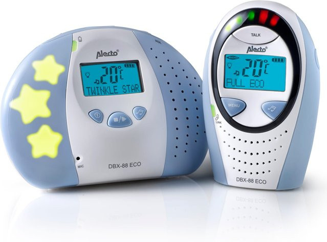 Alecto DBX-88 ECO Audio DECT Babyphone mit Display, Temperaturanzeige und Vox ECO Mode - Bild 1