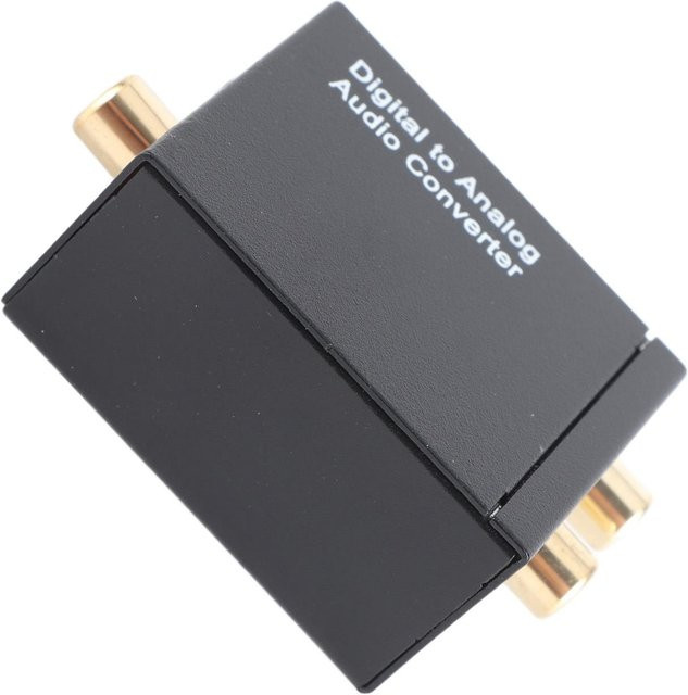 Igeteck Digital-Analog-Tonkonverter für optische und koaxiale Signale zu analogem Ton, Schwarz - Bild 1