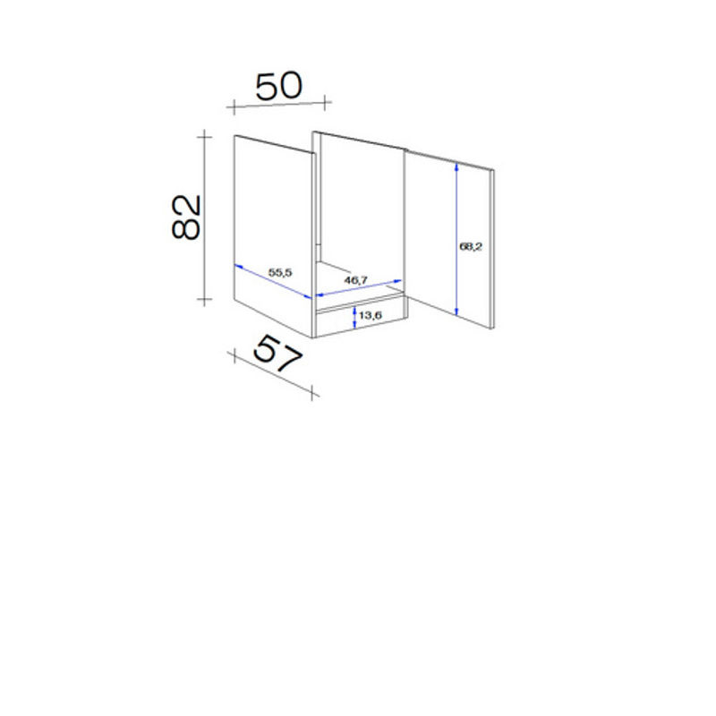 Flex-Well Spülenunterschrank Nepal in Sonoma Eiche Nachbildung, Breite: 50 cm, Höhe: 82 cm, Tiefe: 57 cm - Bild 2