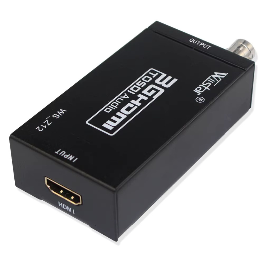 Wiistar HDMI zu SDI Konverter Adapter in Schwarz für Full HD 1080P und 720P mit BNC Anschluss - Bild 4