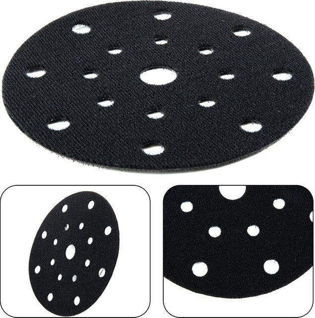 Interface Pad Schutzscheibe 150 mm mit 17 Löchern in Schwarz für Festool Schleifer - Bild 1