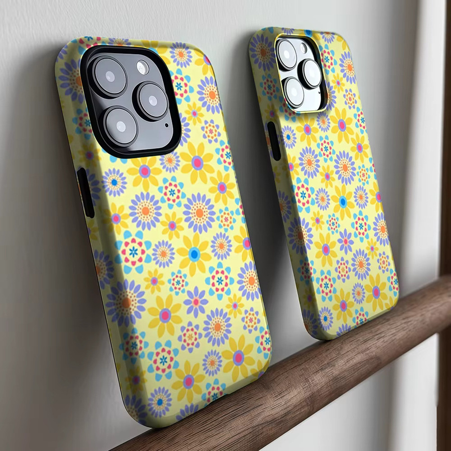 CaseLumi Matte Bumper MagSafe Hülle mit Sonnenblumen-Motiv für iPhone 17 16 15 14 13 Pro Max, Stoßfeste PC-Schutzhülle, Multicolour - Bild 2