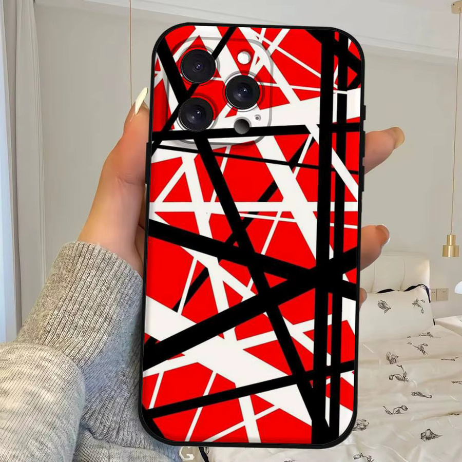 E-Eddie Van Halen Grafik-Gitarren Handyhülle aus schwarzem Silikon für iPhone 17 16 15 14 13 12 11 Pro Max Mini X Xs XR - Bild 2