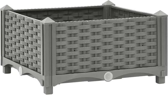vidaXL Hochbeet aus Polypropylen in Hellgrau, B/T/H: 40 x 40 x 23 cm - Bild 1
