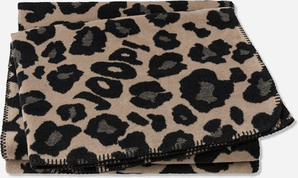 Wohndecke JOOP! LEO in Taupe mit Animal-Print aus Baumwolle und Polyester - Bild 1