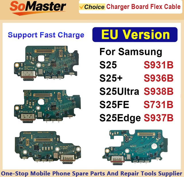 Samsung USB-C Ladeanschluss-Platine mit Flexkabel in Grün für S25 Ultra Plus FE Edge S931B S936B S938B S731B S937 Reparaturset - Bild 1