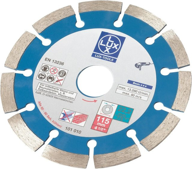 LUX-TOOLS Diamant-Trennscheibe universal blau Durchmesser: 115 mm - Bild 1