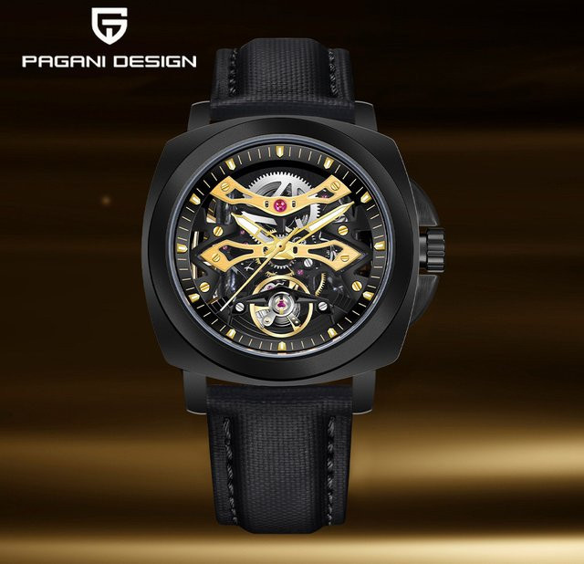 Pagani Design Automatikuhr, Edelstahl, Grün, Saphirglas, Herren - Bild 1