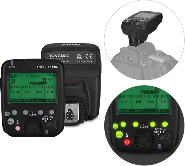 YONGNUO YN560-TX PRO 2,4 G On-Camera-Blitzauslöser Speedlite Wireless schwarz - Bild 1