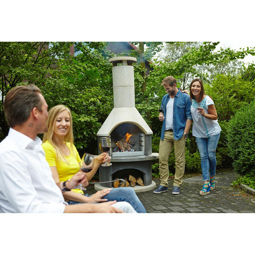 Buschbeck Grillkamin Wellington Weiß-Anthrazit, Höhe: 115 cm - Bild 2