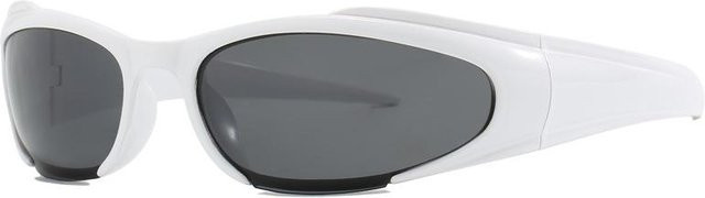 Sonnenbrille Sport-Fahrradbrille, Unisex, Vollrand, Kunststoff, weiß - Bild 1